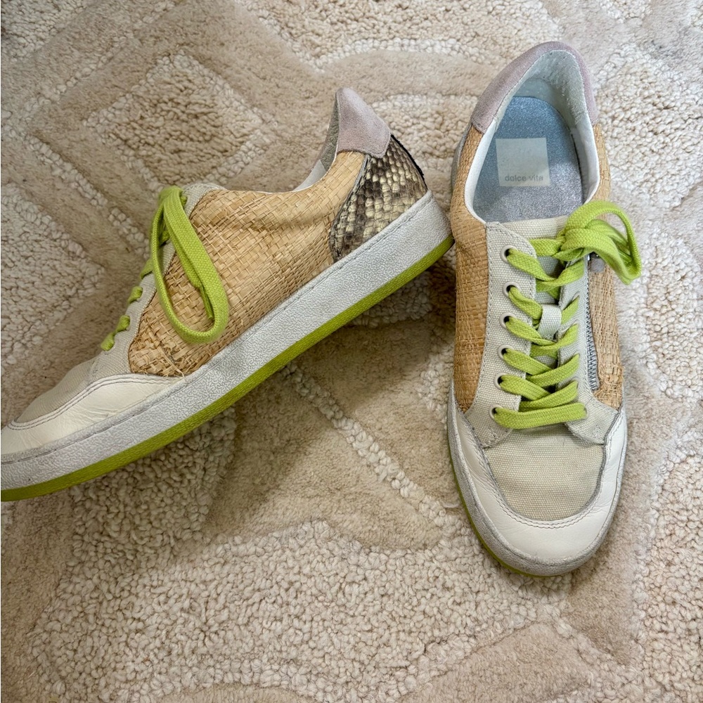 Dolce Vita Multicolor Sneakers with Green Laces
